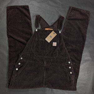 Levis Men`s Corduroy Overalls Size XL 40x30 Work Wear Relaxed 100% Cotton